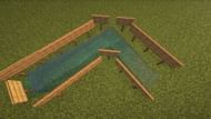 Signs controlling the flow of water (Image via Mojang)